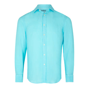 CLASSIC LINEN SHIRT TURQUOISE